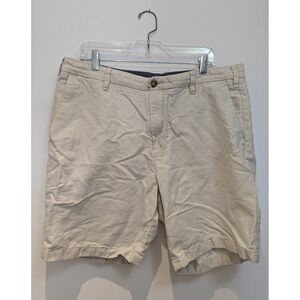 Nautica Deck Chino Shorts Linen Cotton Blend Tan Men's‎ Size 36 Classic Fit